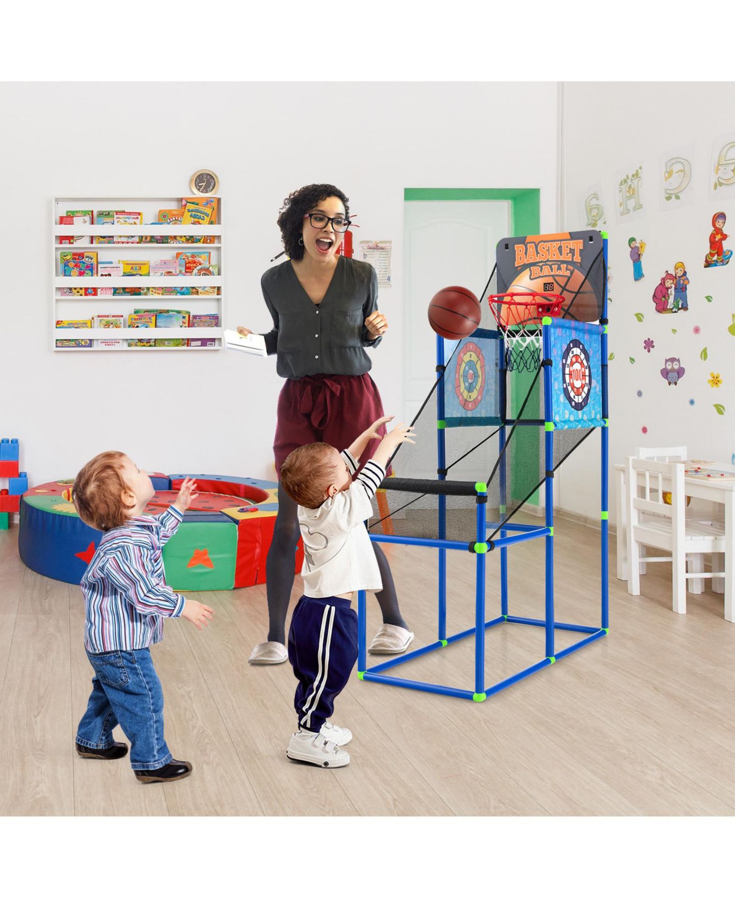 Детская игрушка KUYOTQ Kids Basketball Arcade Game with Electronic Scoreboard and Sound Effect — фото 2