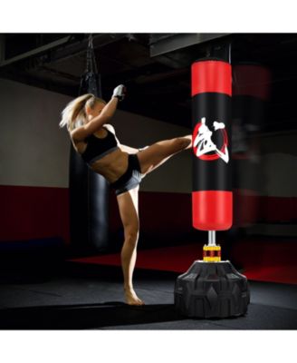 70 Inch Freestanding Punching Bag with Fillable Base 12 Suction Cups and Shock Absorbers