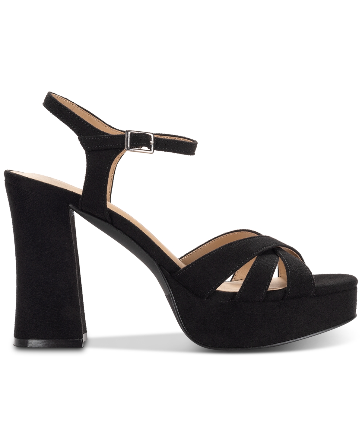 Shop Wild Pair Women's Reemii Platform Sandals, Exclusively At Macy's In Black Micro