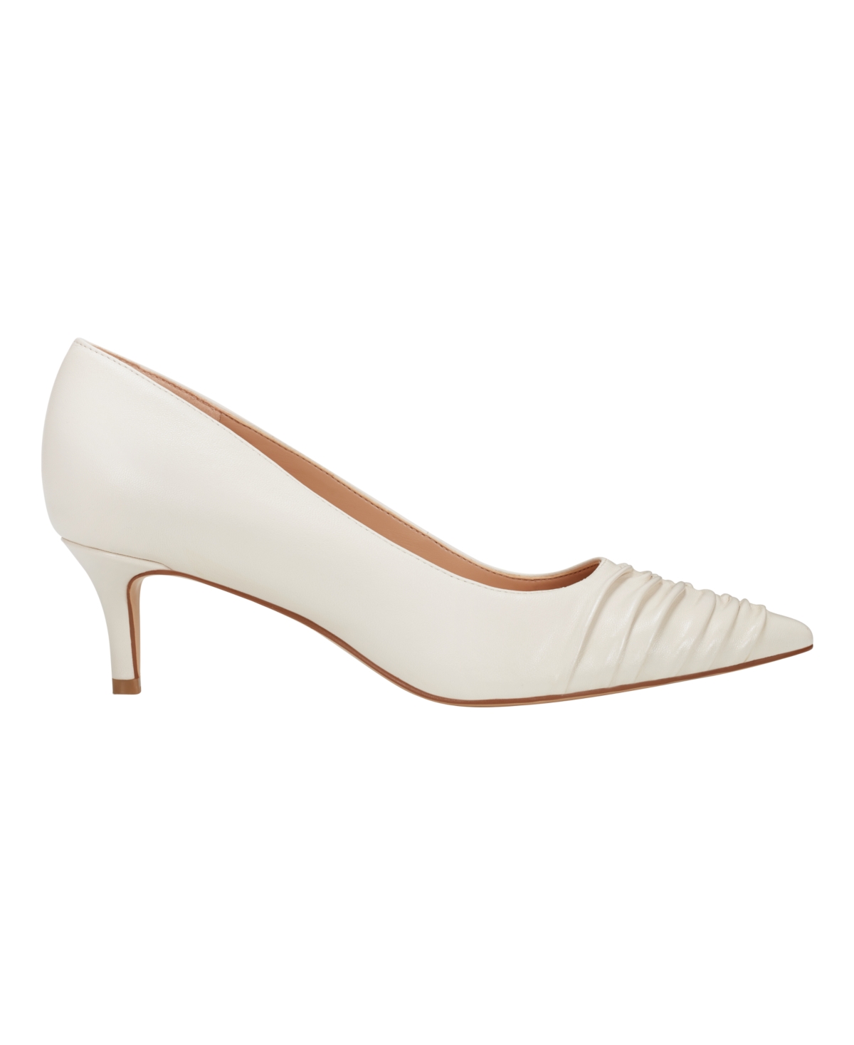 Marc Fisher Ltd Paria Pointed Toe Kitten Heel Pump In White