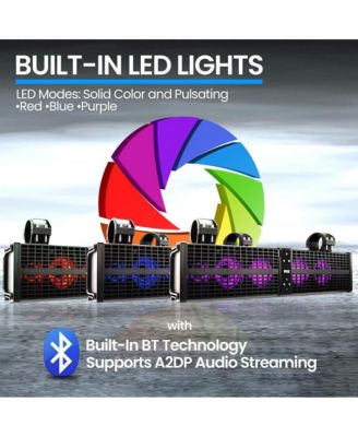 24" Powered ATV/UTV Soundbar System with Bluetooth & LED Lights