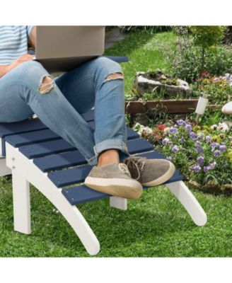 Outdoor Adirondack Ottoman - Weather-Resistant HDPE Patio Footrest for Ultimate Relaxation