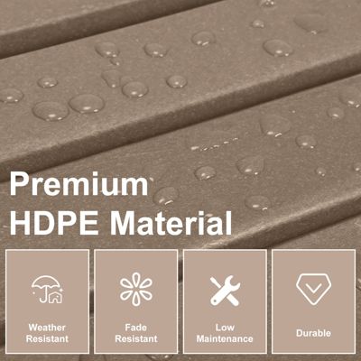 Outdoor Adirondack Ottoman - Weather-Resistant HDPE Patio Footrest for Ultimate Relaxation