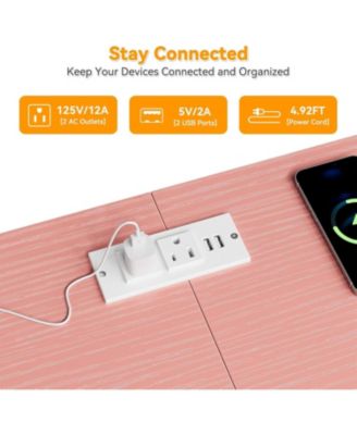 63.3 Inch Black Dresser for Bedroom, 10 Drawer Dresser TV Stand