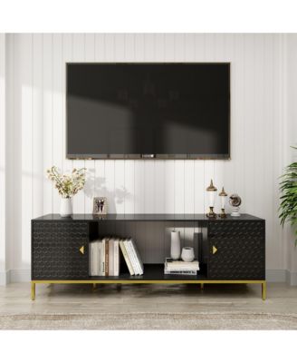 1 Pc MDF TV Stand 70 Inch Storage Cabinets Modern Entertainment Center