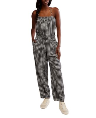 (取寄) フリーピープル レディース レトロ ヒートウェーブ ギンガム オン Free People women Retro Heatwave Gingham On Black Combo Free People Women's Retro Heatwave Gingham On Jumpsuit - Macy's