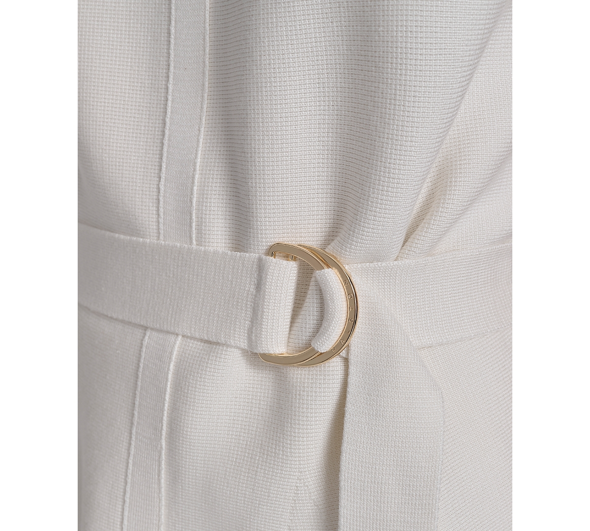 HALSTON WOMEN'S SHORT-SLEEVE BELTED ROUND-NECK BLOUSE 