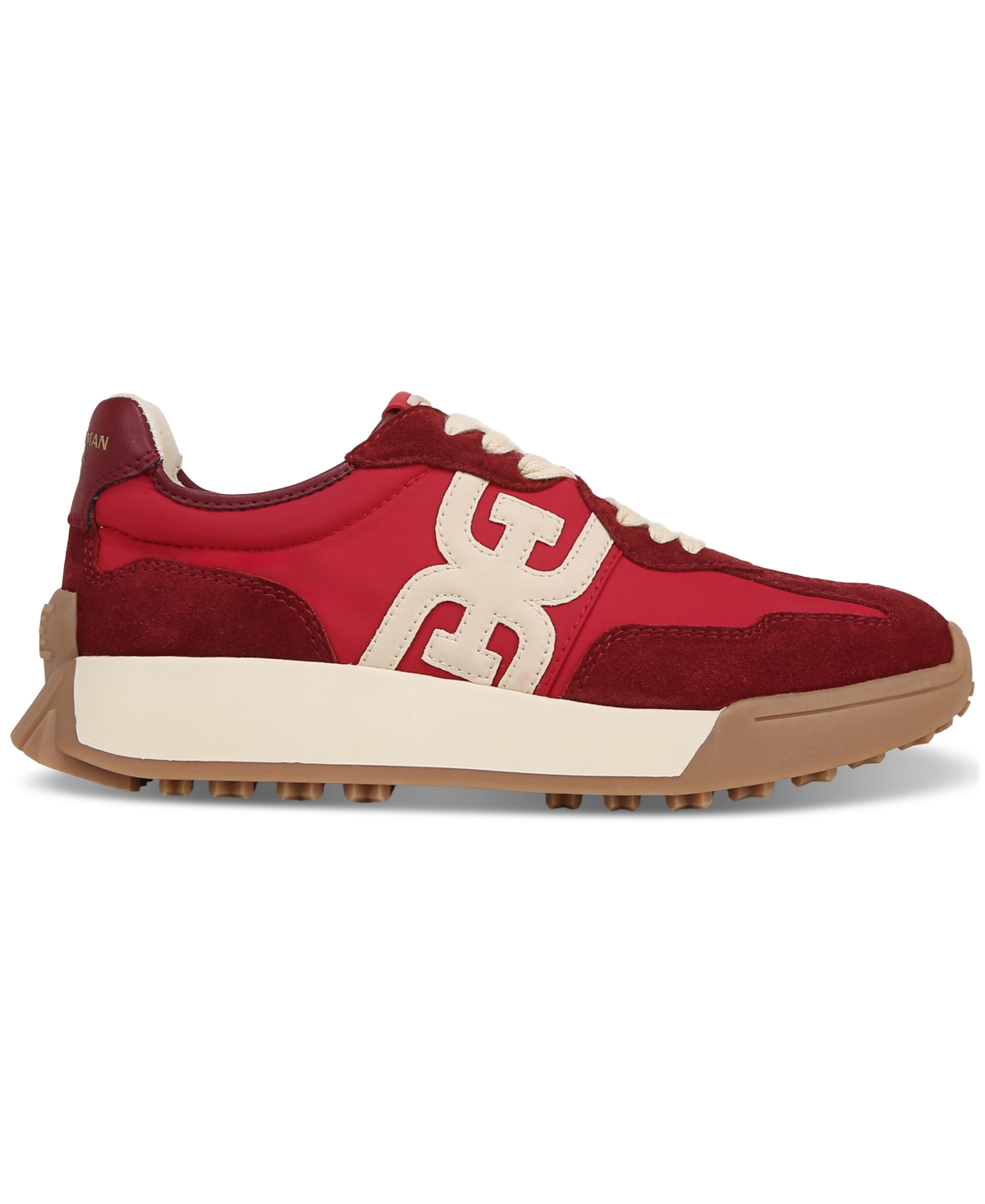 Sam Edelman Langley Sneaker In Deep Scarlet