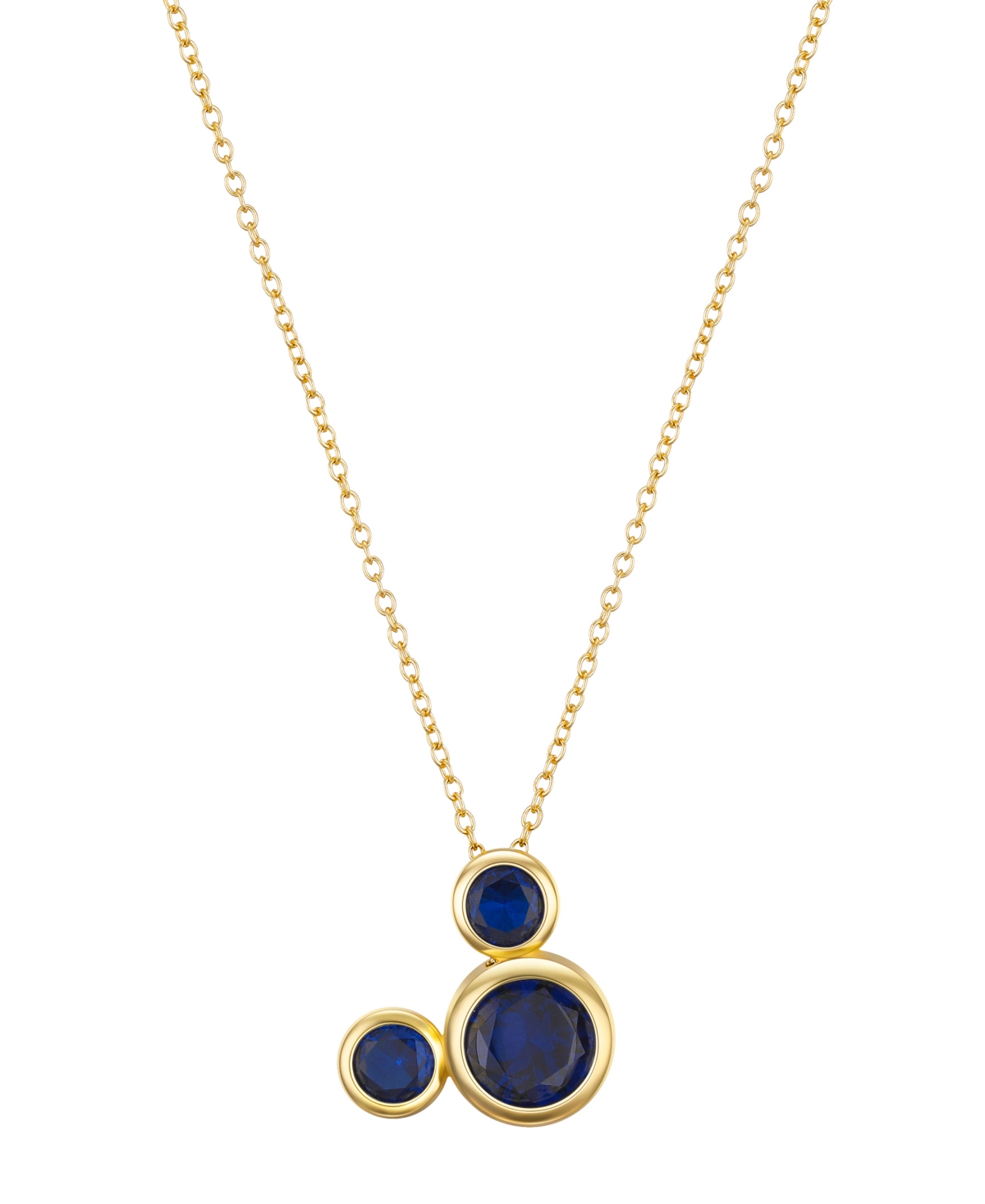 Cubic Zirconia Mickey Mouse Dream Birthstone Pendant Necklace - Gold, Yellow