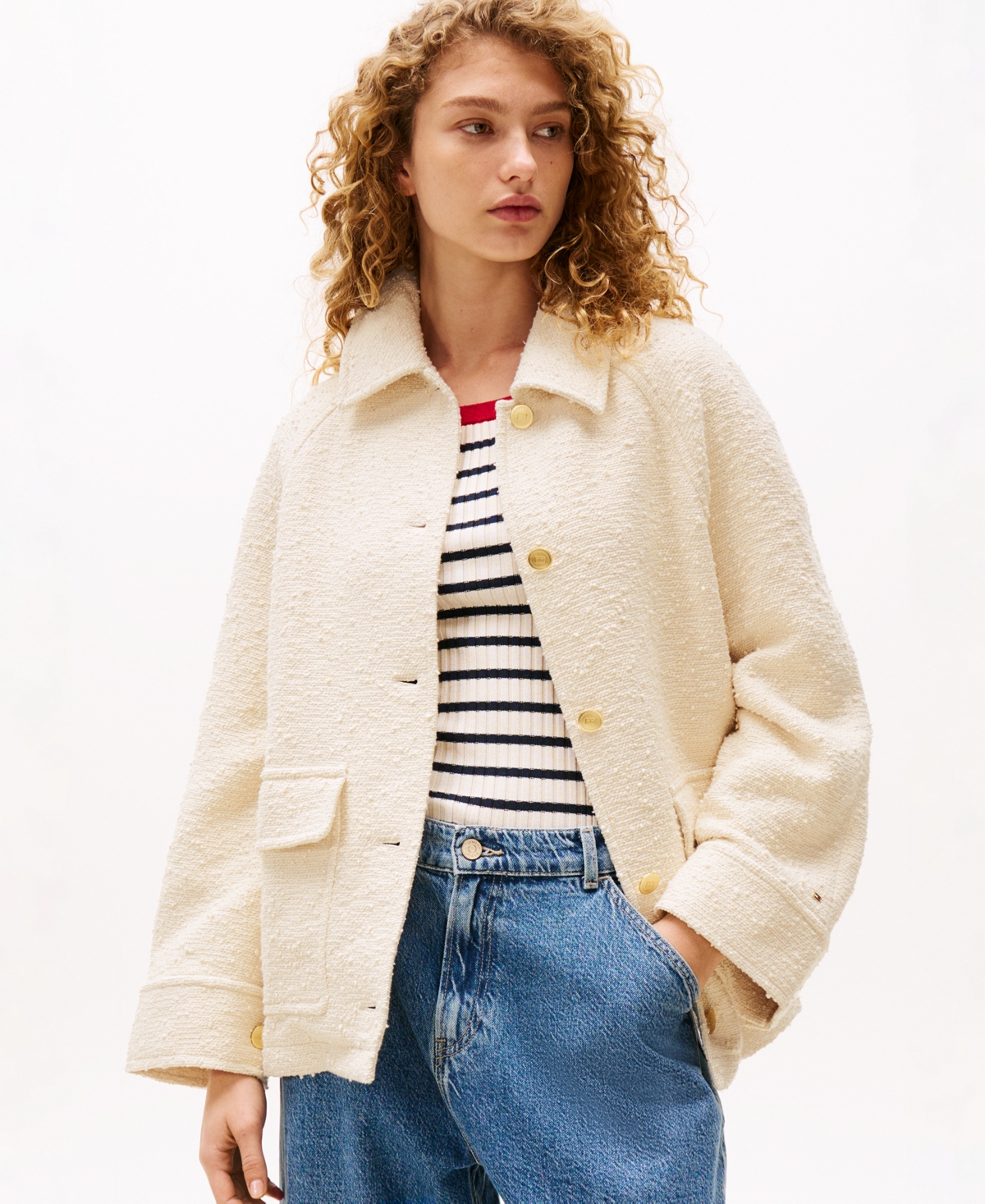 Tommy Hilfiger X Sofia Richie Grainge Women's Button-down Patch-pocket Jacket In Calico