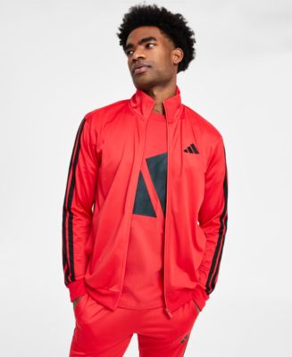 adidas Men's 3 Stripes Tricot Regular Track Jacket - Macy's