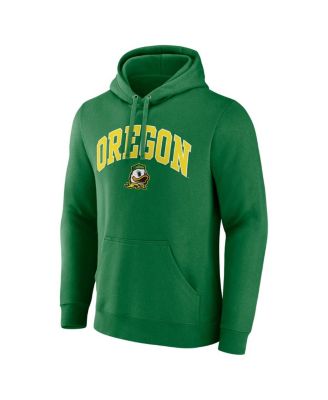 Men's Green Oregon Ducks Arched Logo Pullover Hoodie