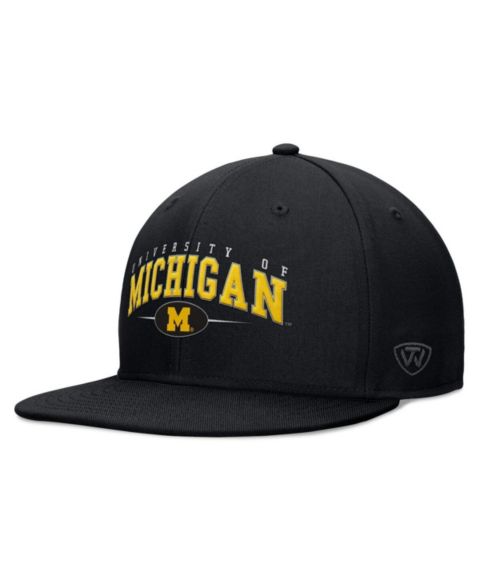 Мужская кепка Top of the World Black Michigan Wolverines Bullpen Snapback Hat