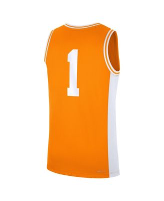 Men's 1 Tennessee Orange Tennessee Volunteers Road Replica Jersey