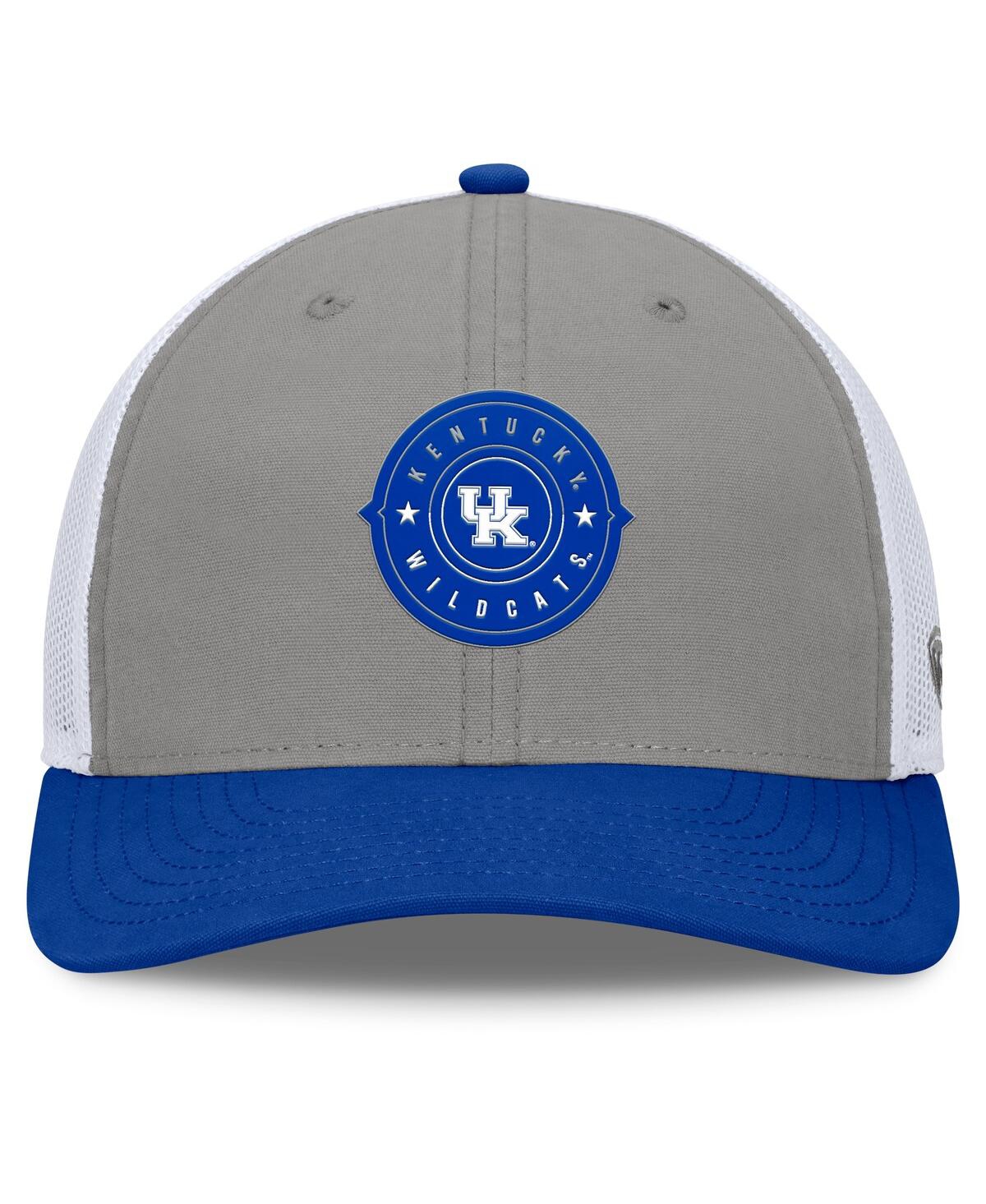 Top Of The World Men's Gray/royal Air Force Falcons Rob Trucker Adjustable Hat In Gray,royal