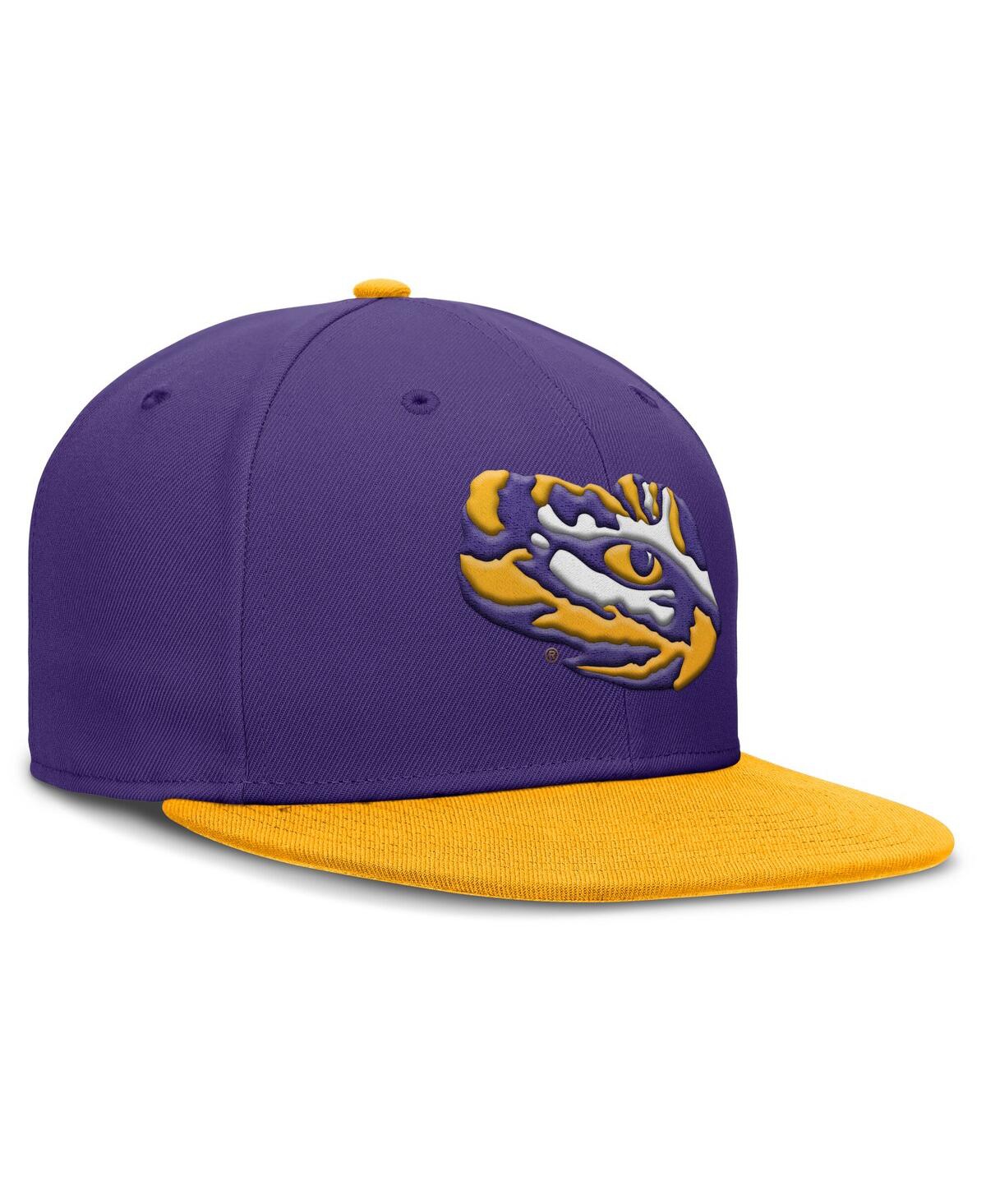 Nike Men's Purple/gold Lsu Tigers Two-tone Primetime Performance Fitted Hat In Purple,gold