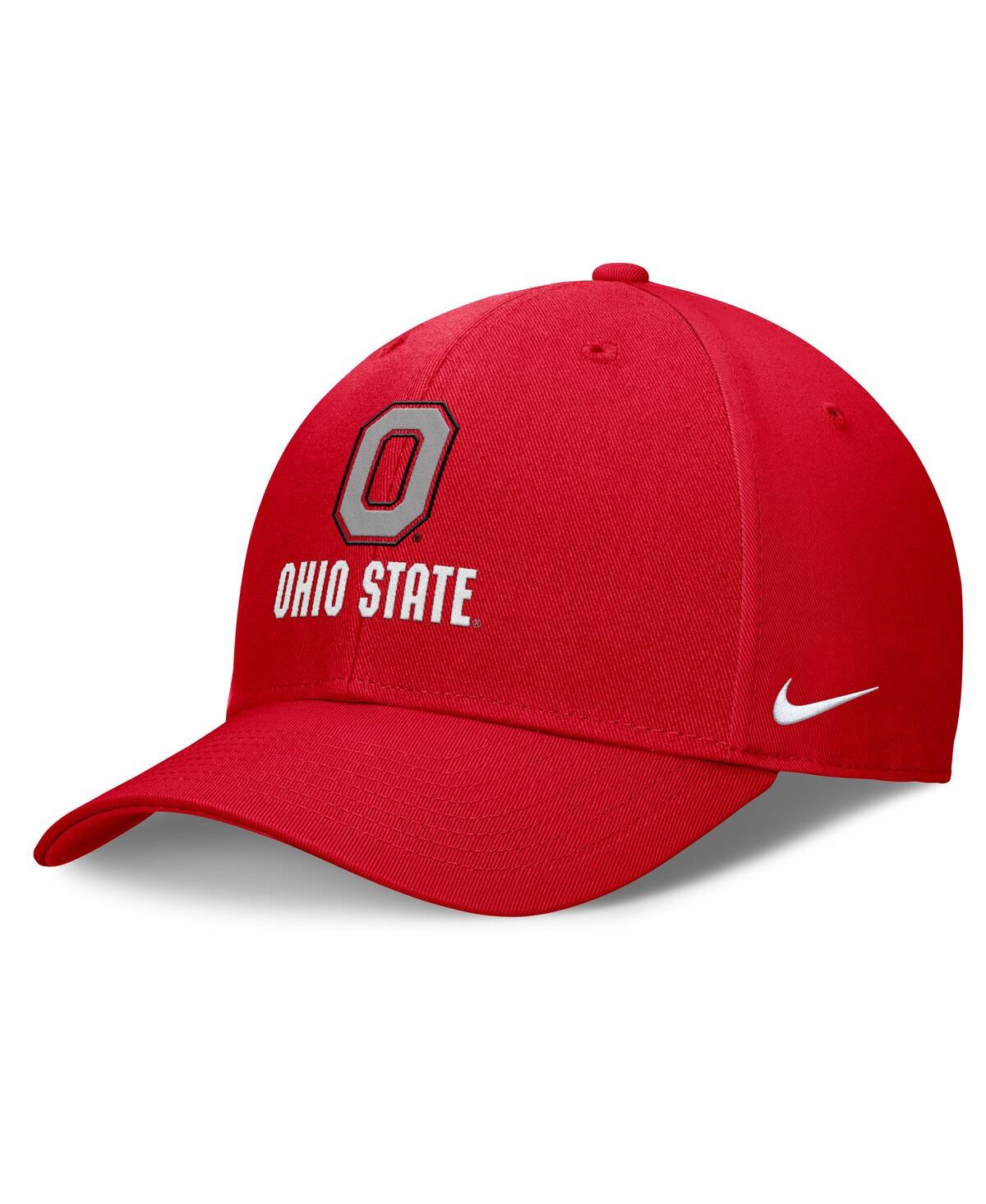 Nike Men's Scarlet Ohio State Buckeyes Campus Club Adjustable Hat In Scarlet