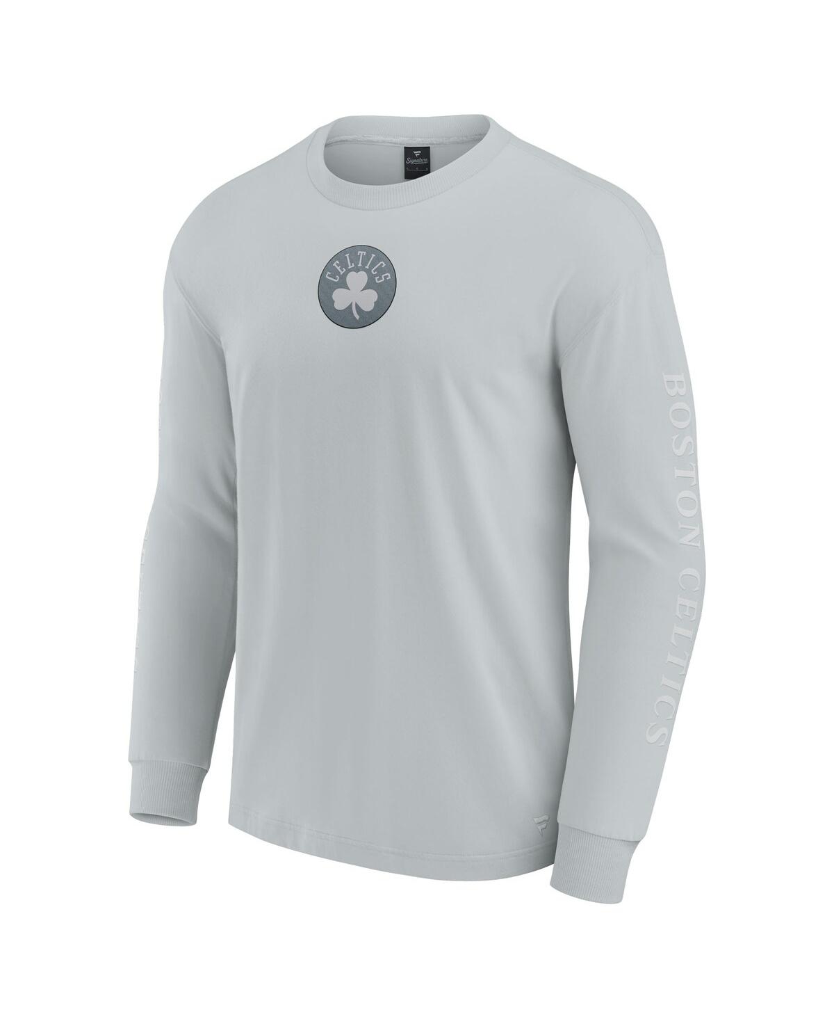 Fanatics Men's Gray Boston Celtics Elements Strive Long Sleeve T-shirt In Gray