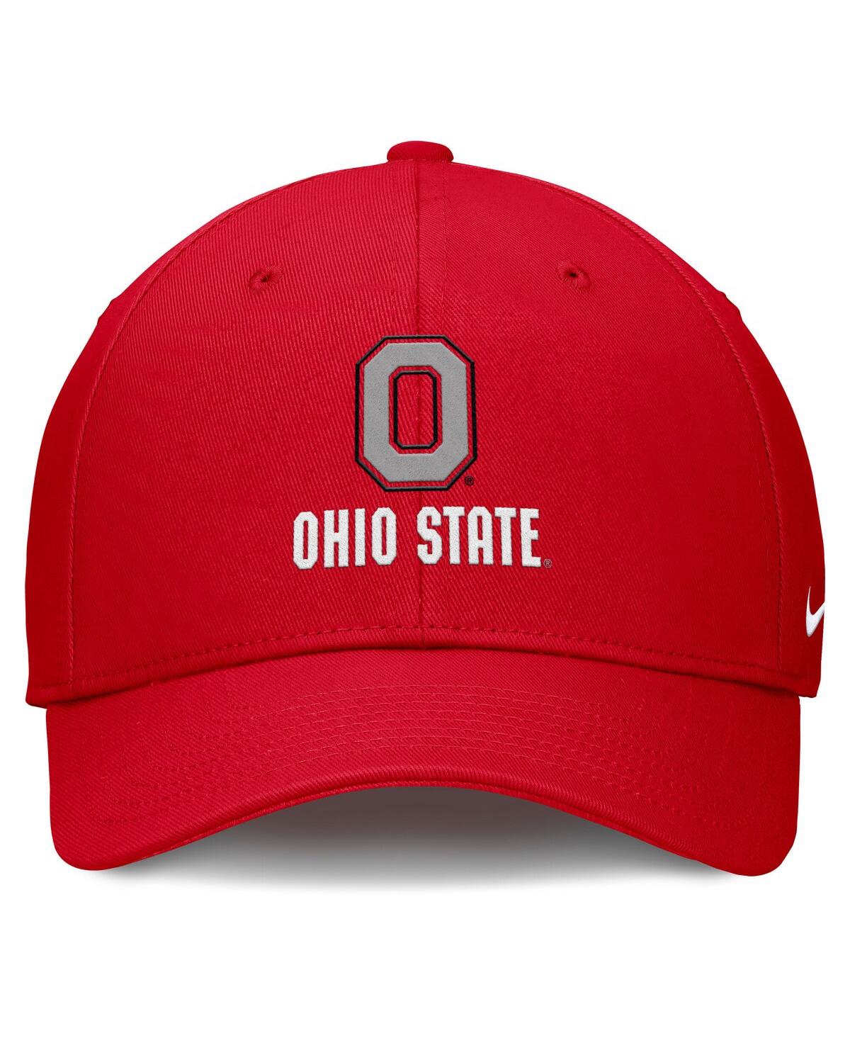 Nike Men's Scarlet Ohio State Buckeyes Campus Club Adjustable Hat In Scarlet