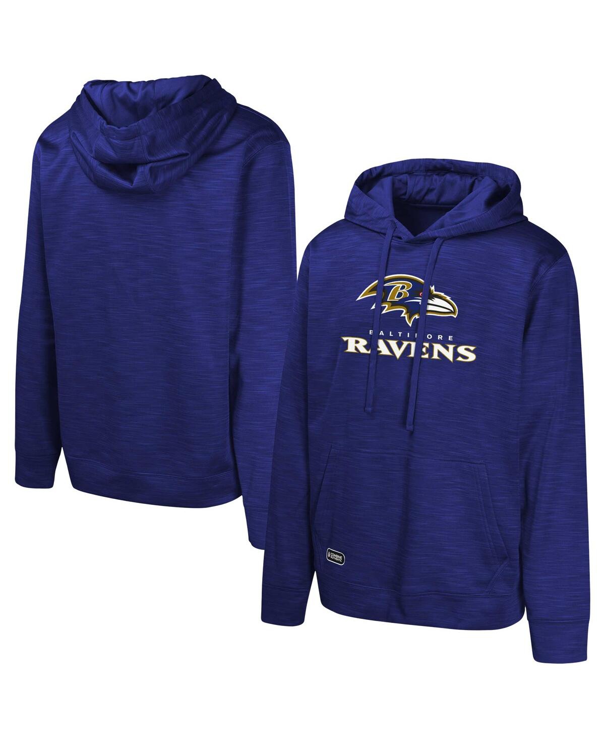 Men's Purple Baltimore Ravens Streak Fleece Pullover Hoodie - Purple