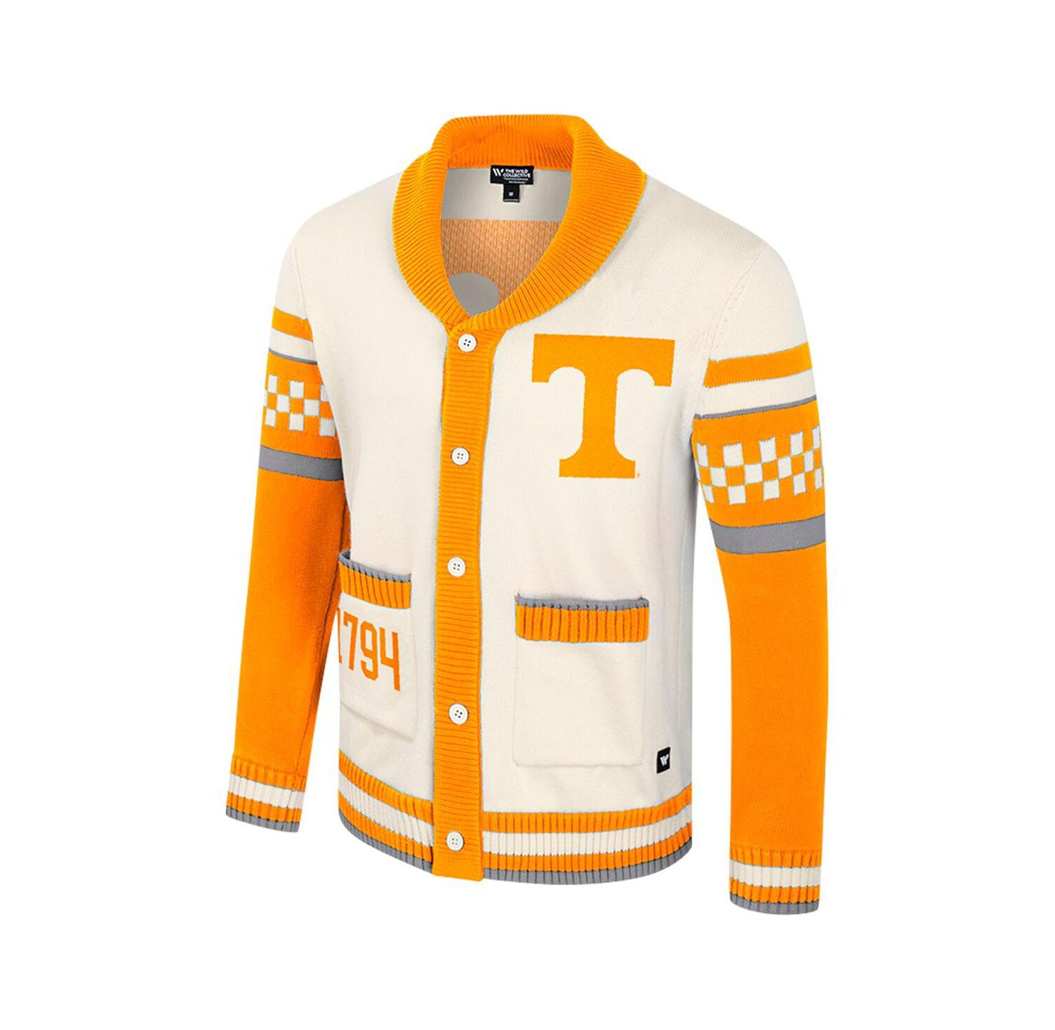 Women's Cream Tennessee Volunteers Wild Collective Button-Up Jacquard Sweater