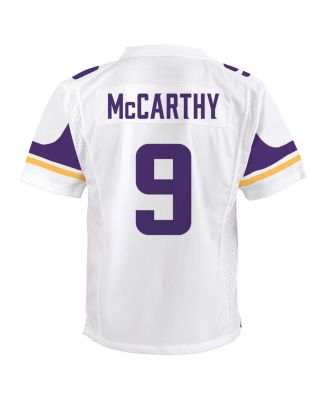 Big Boys and Girls J.J. McCarthy White Minnesota Vikings Game Jersey