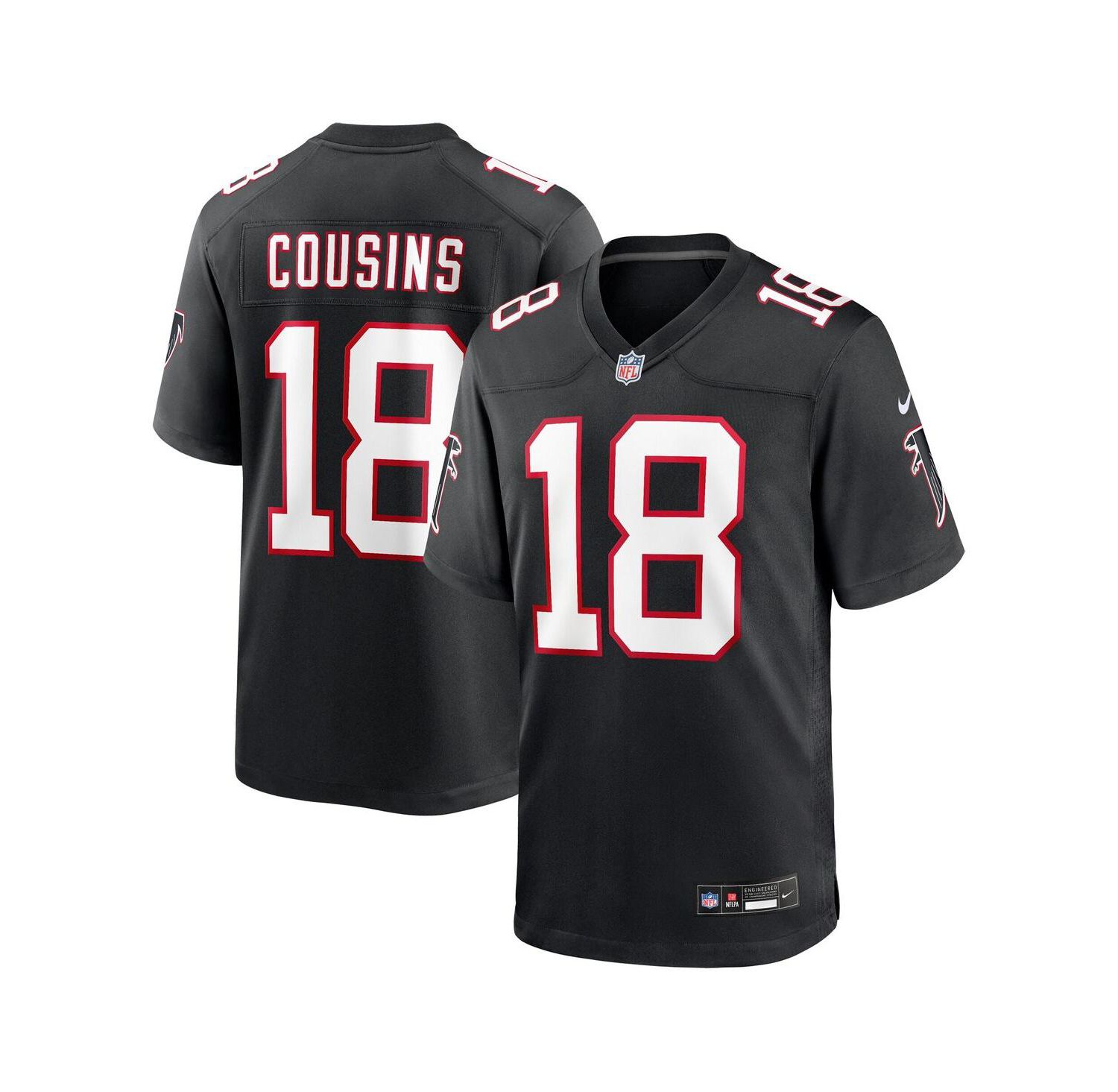 Big Boys and Girls Kirk Cousins Black Atlanta Falcons Alternate Game Jersey