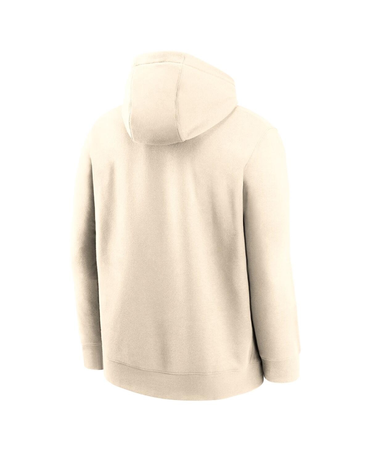 Shop Jordan Men's Cream Michigan Wolverines Arch Logo Pullover Hoodie