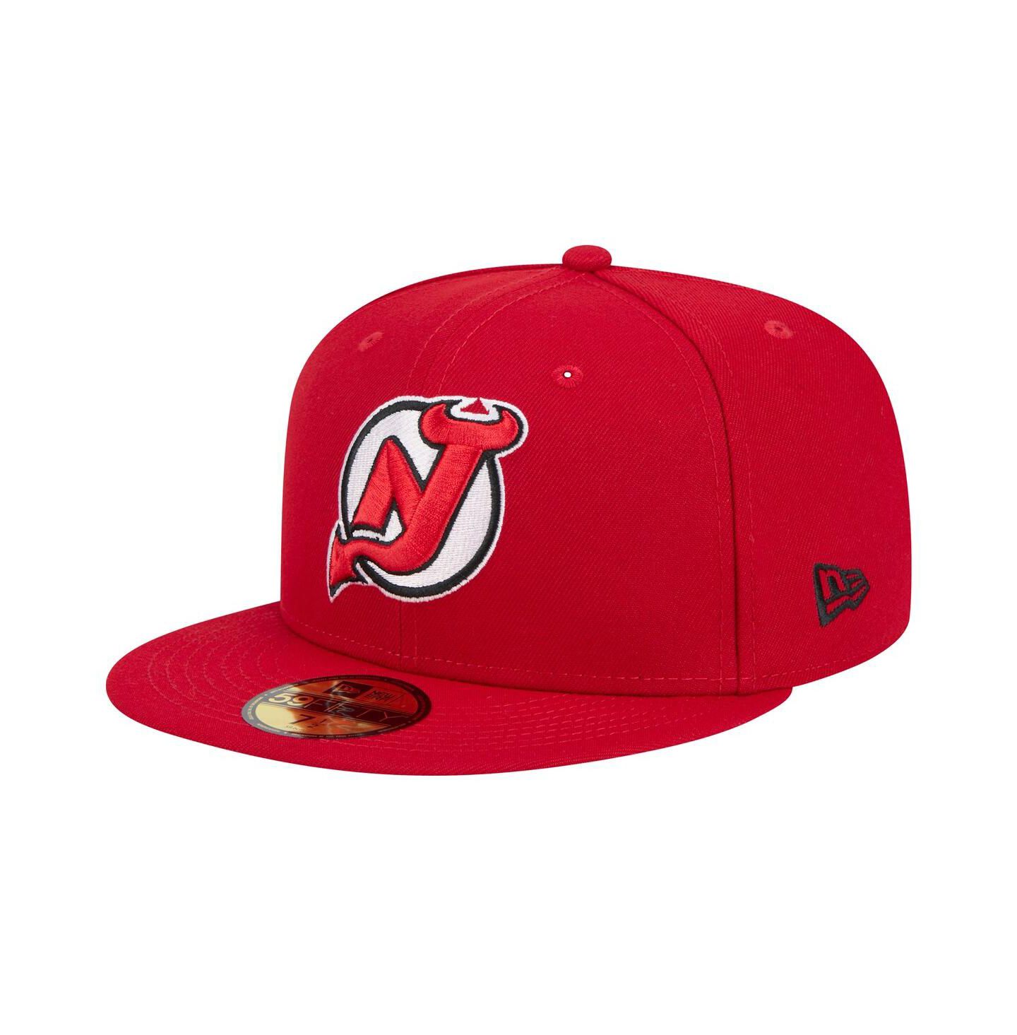 Мужские головные уборы New Era Red New Jersey Devils Core 59FIFTY Fitted Hat — фото 1