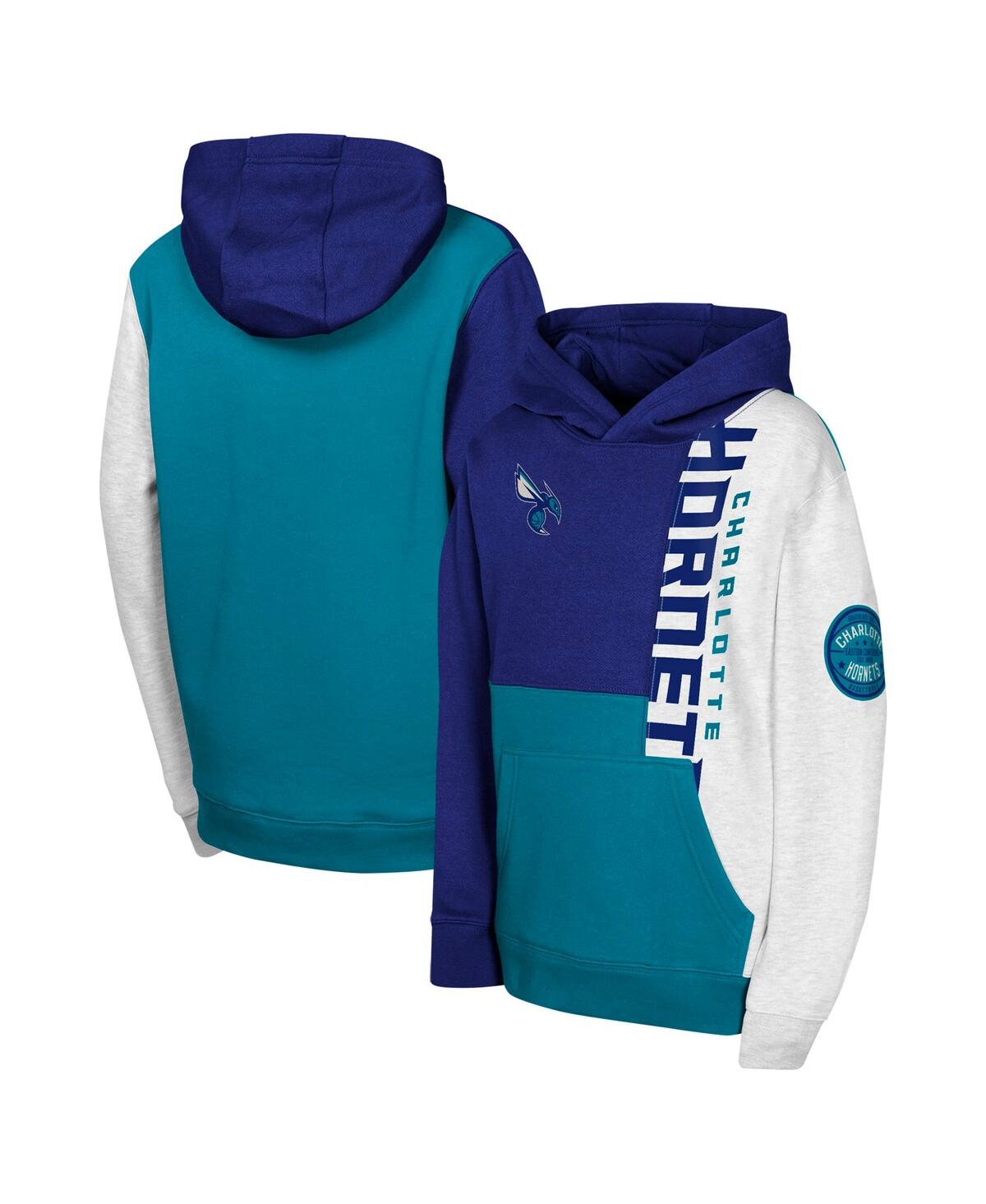 Outerstuff Big Boys And Girls Purple Charlotte Hornets Splash Pullover Hoodie In Purple