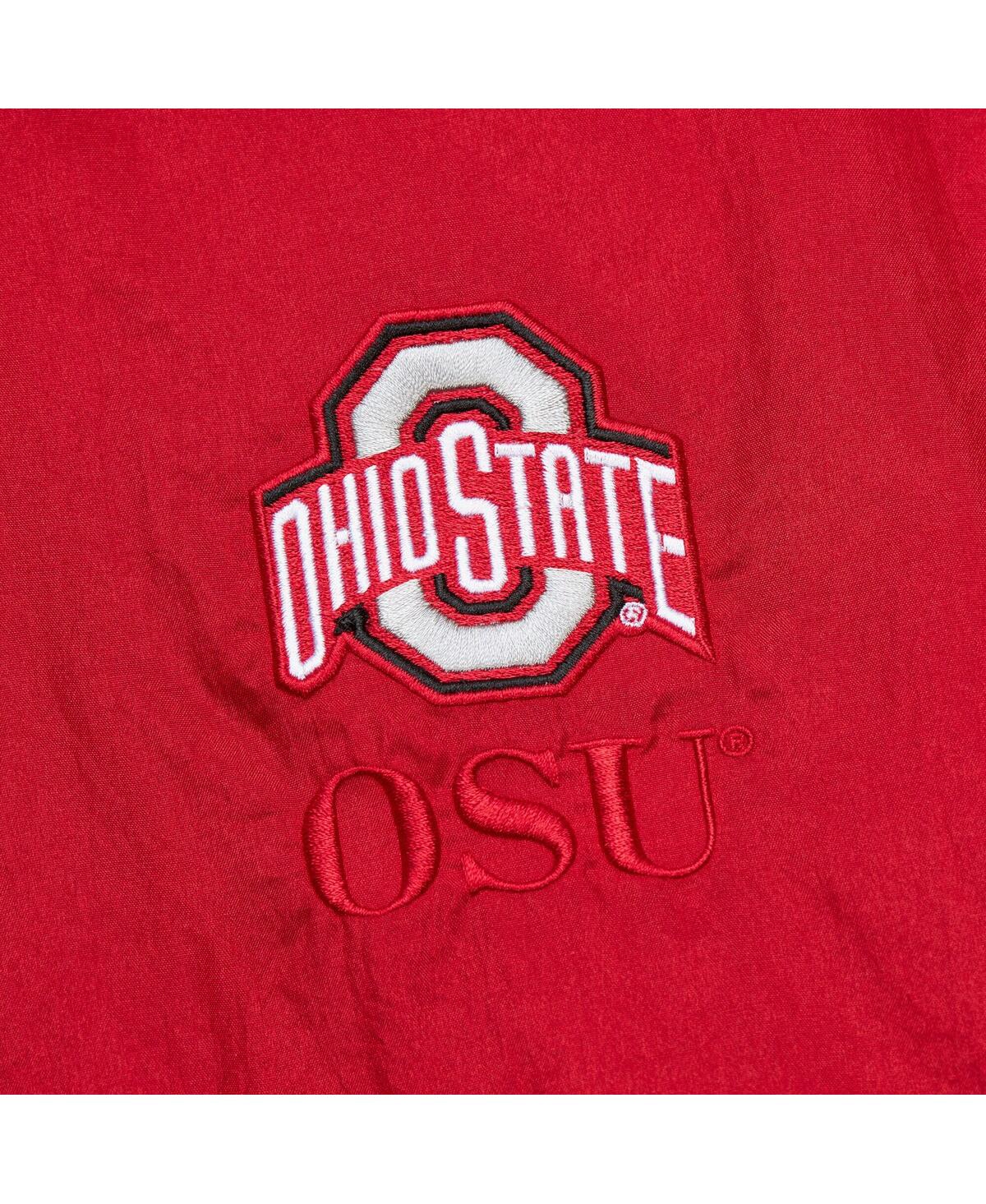 Mitchell & Ness Men's Scarlet Ohio State Buckeyes Team 3.0 Anorak Half-zip Hoodie In Scarlet