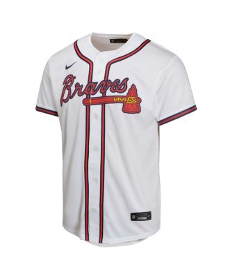 Big Boys and Girls White Atlanta Braves Home Game Jersey