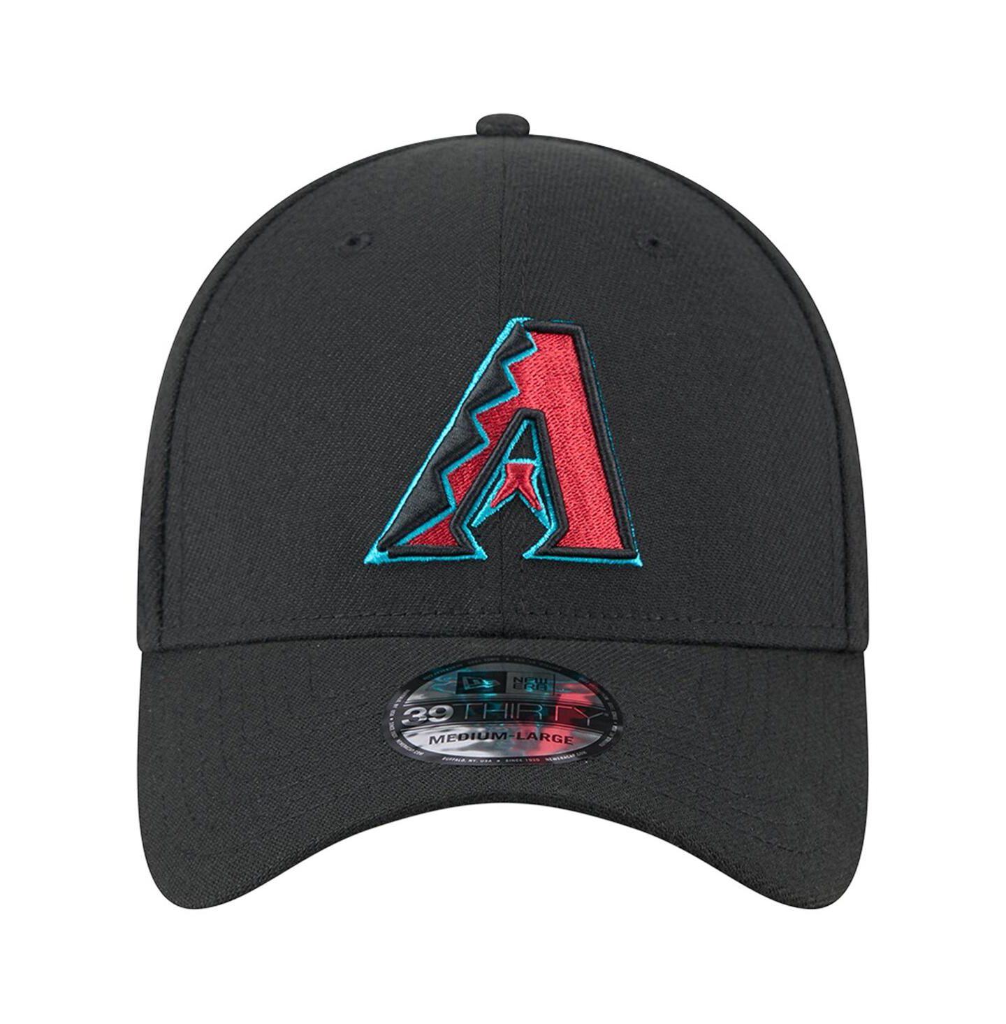 Мужская кепка New Era Black Arizona Diamondbacks Logo 39THIRTY Flex Hat — фото 2