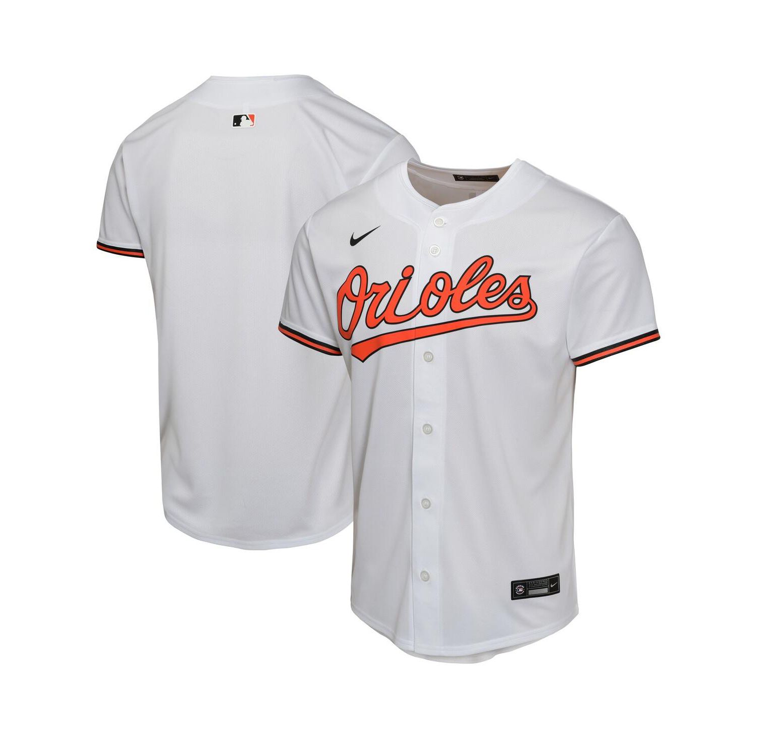 Big Boys and Girls White Baltimore Orioles Home Game Jersey