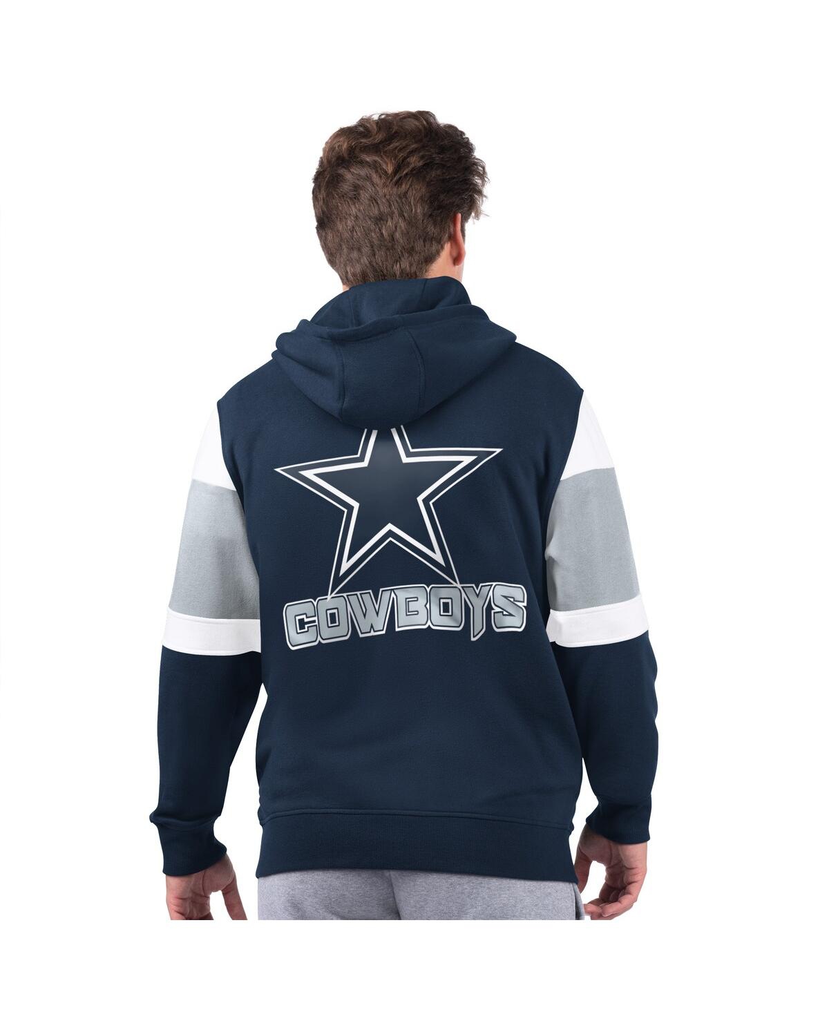 Shop G-iii Sports By Carl Banks Men's Navy Dallas Cowboys Extreme Full-zip Hoodie
