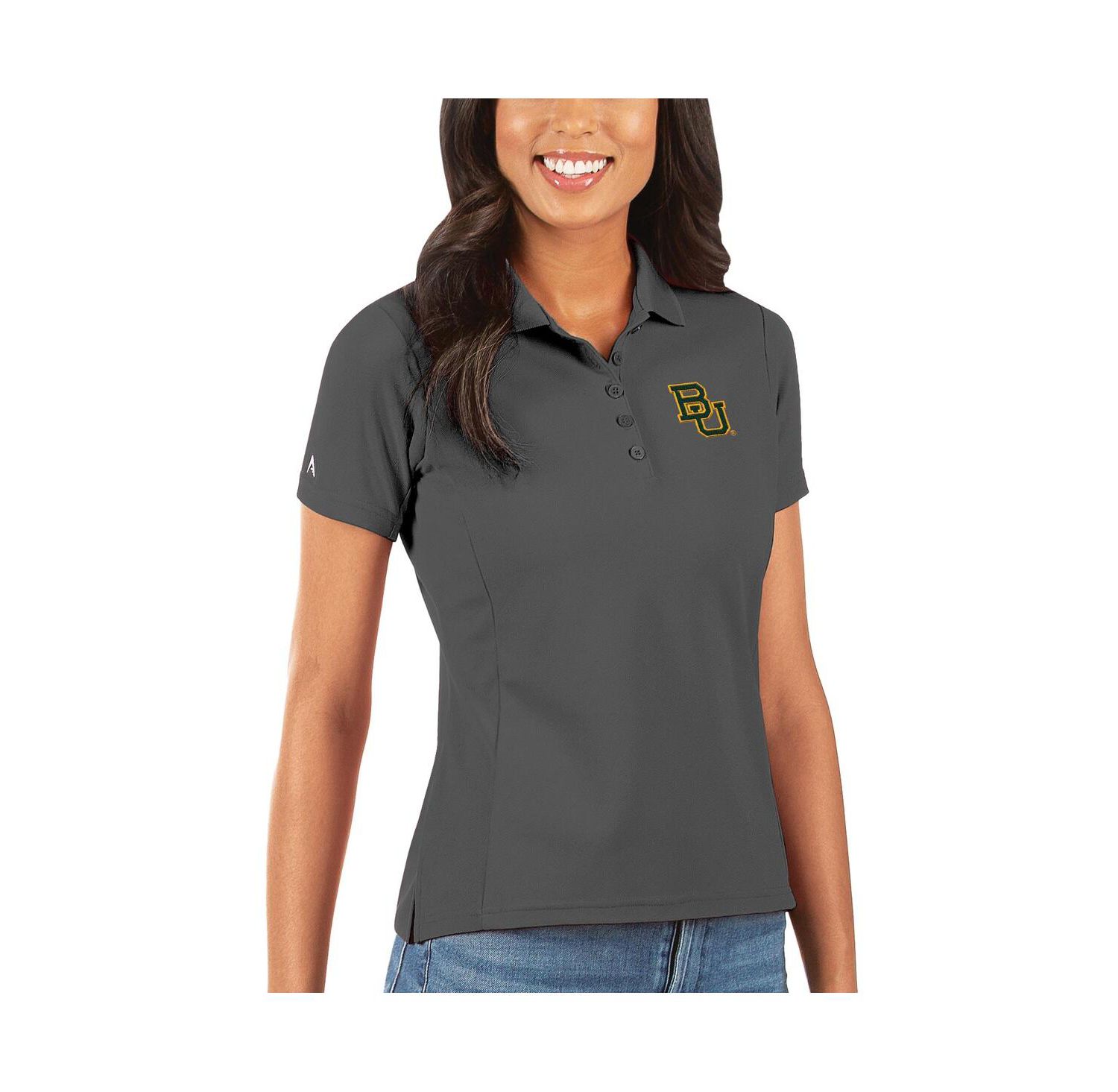 Women's Charcoal Baylor Bears Legacy Pique Polo