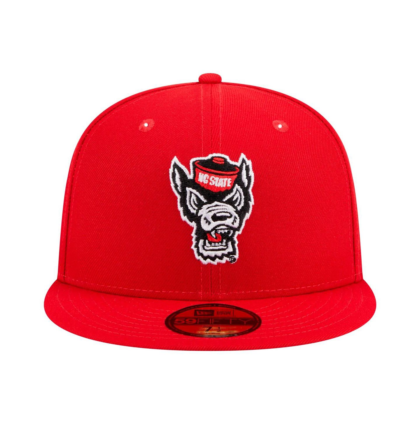 Мужская кепка New Era Red NC State Wolfpack 59FIFTY Fitted Hat — фото 3