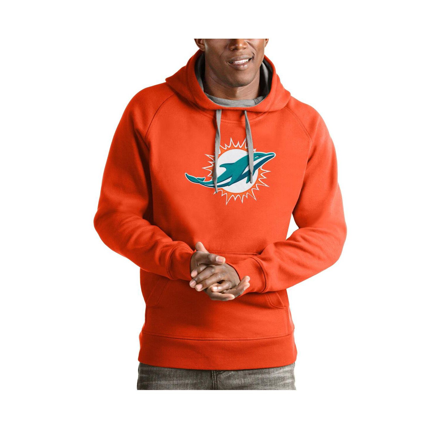Men's Orange Miami Dolphins Victory Pullover Hoodie
