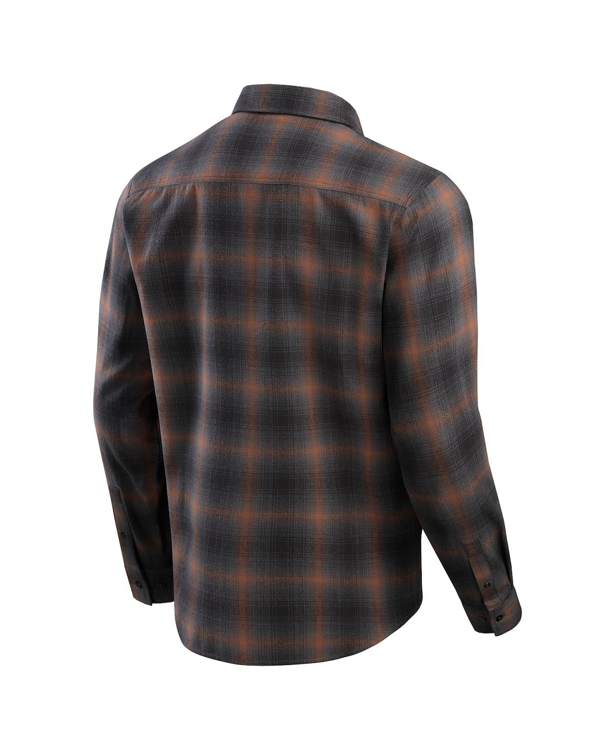 Fanatics Men's Charcoal/tan Dallas Cowboys Classic Flannel Long Sleeve Button-up Shirt In Charcoal