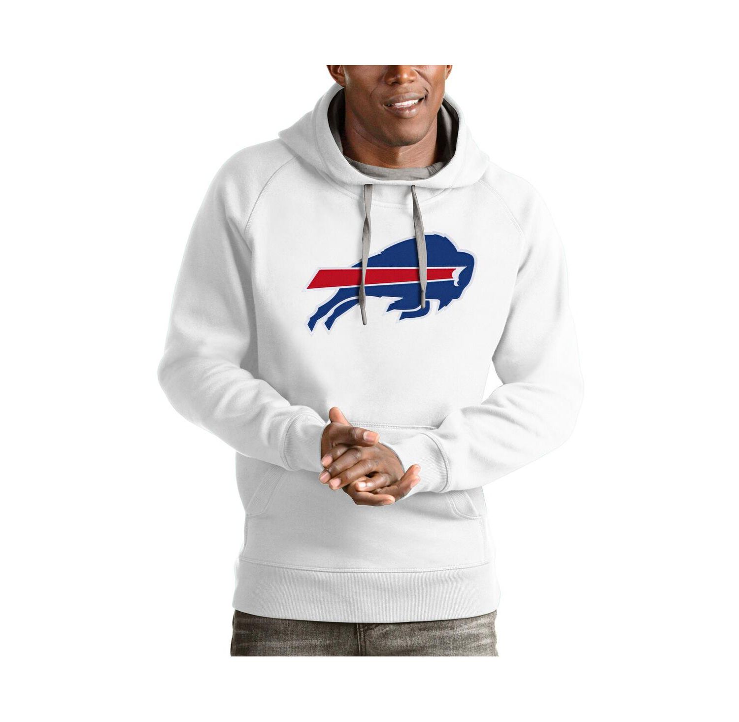 Men's White Buffalo Bills Victory Pullover Hoodie