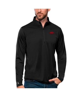 Antigua Men's Black Arkansas Razorbacks Tribute Quarter-Zip Top - Macy's