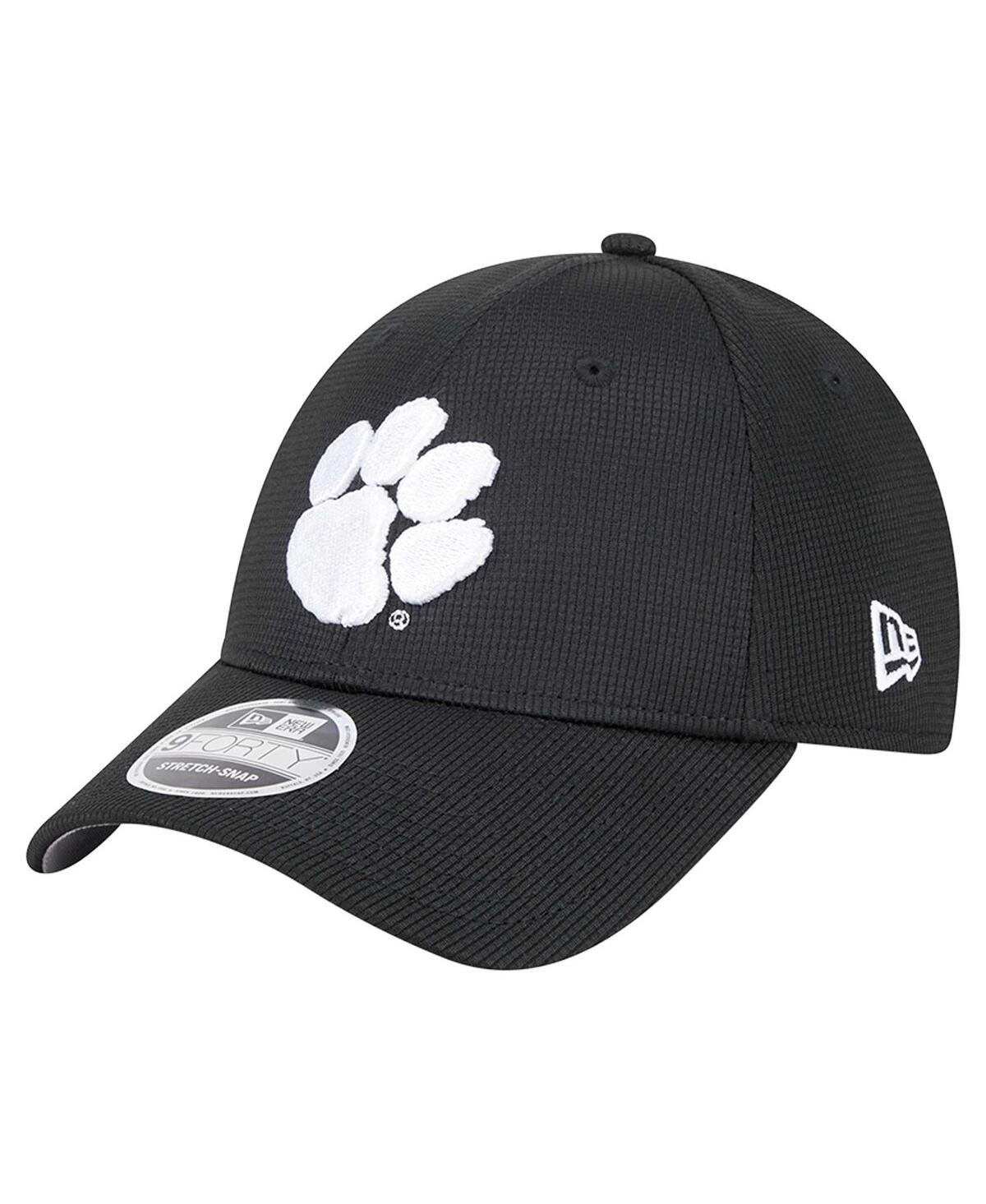 New Era Men's Black Clemson Tigers Pivot 9forty Stretch-snap Adjustable Hat