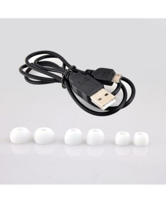 Weatherproof Bluetooth Sports Headphones with Built-in Mic, White