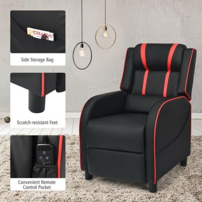 Massage Racing Gaming Single Recliner Chair