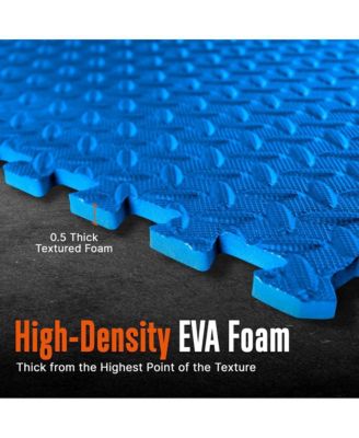 25-Piece Puzzle Exercise Mat, EVA Foam Tiles, Blue