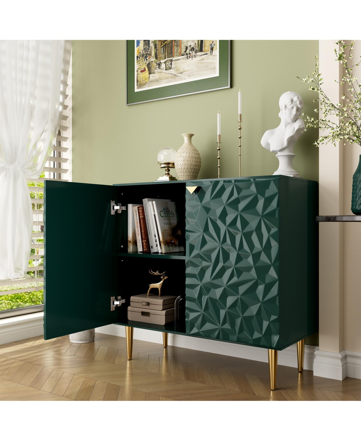 Boyel Living 2 Door Locker Accent Cabinet