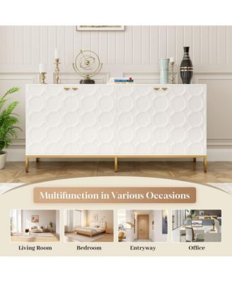 4 Door Locker Accent Cabinet