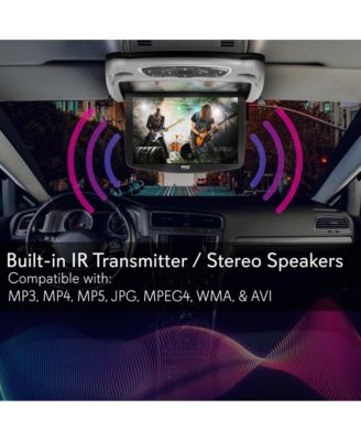 13.3'' Car Overhead Monitor with CD/DVD Player, USB, SD, FM Transmitter