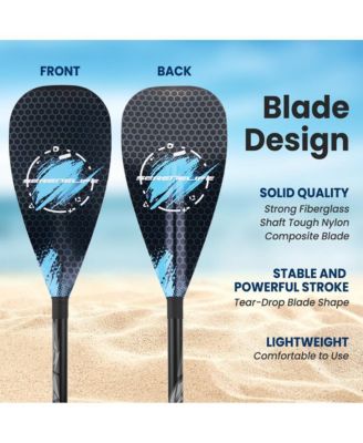 Adjustable 3-Piece SUP Paddle with Carry Bag