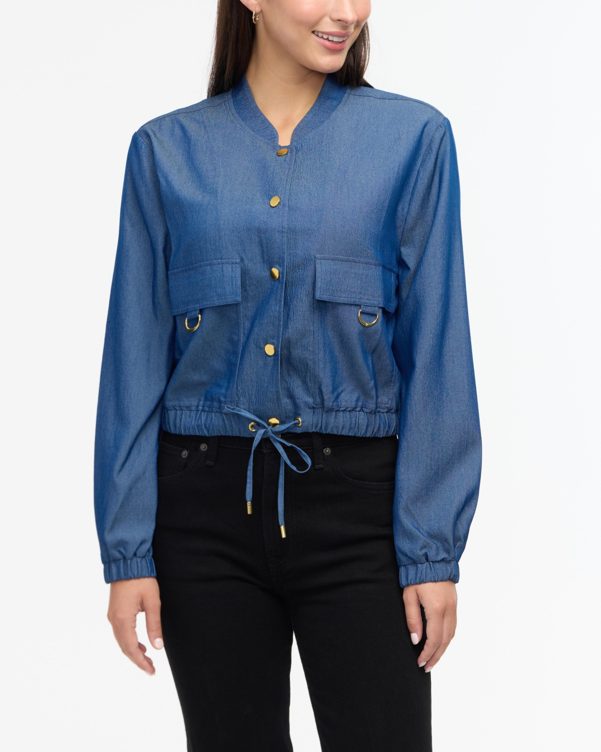 Women s Tencel Bomber Jacket - Blue